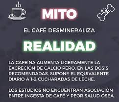 Mito y realidad respecto al consumo de café y la salud ósea.