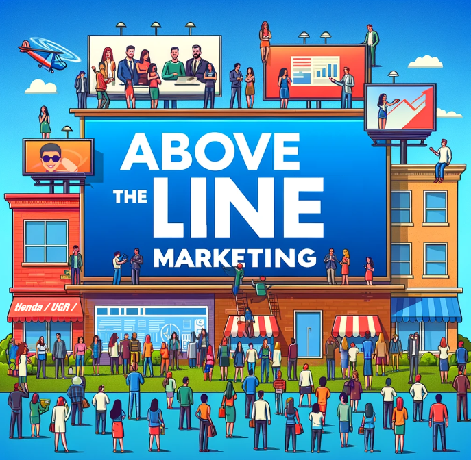 Figura 3. La imagen muestra un grupo diverso de personas involucradas en una campaña publicitaria a gran escala, con elementos como vallas publicitarias o anuncios de televisión [3]