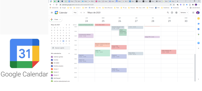 Imagen 8. Página de inicio Calendar (elaboración propia)