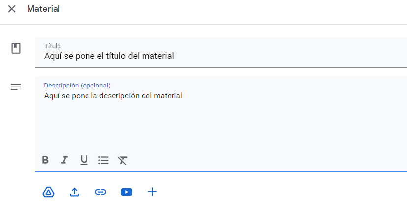 Imagen 9. Página de inicio de creación de material(elaboración propia)