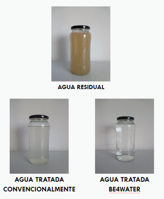Fotografías de resultados de calidad del agua
